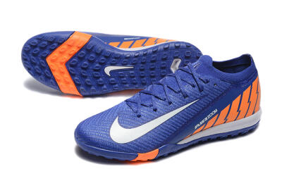 Men's Nike Air Zoom Mercurial Vapor 16 Elite TF Artificial Turf Low-Tops Football Shoes - Blue/White/Orange