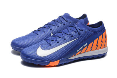 Men's Nike Air Zoom Mercurial Vapor 16 Elite TF Artificial Turf Low-Tops Football Shoes - Blue/White/Orange