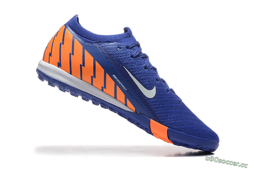 Men's Nike Air Zoom Mercurial Vapor 16 Elite TF Artificial Turf Low-Tops Football Shoes - Blue/White/Orange 7