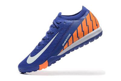 Men's Nike Air Zoom Mercurial Vapor 16 Elite TF Artificial Turf Low-Tops Football Shoes - Blue/White/Orange