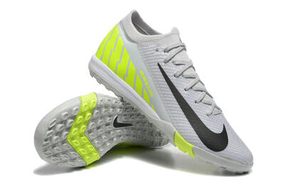 Men's Nike Air Zoom Mercurial Vapor 16 Elite TF Artificial Turf Low-Tops Football Shoes - Grey/Yellow/Silver