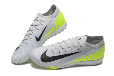 Men's Nike Air Zoom Mercurial Vapor 16 Elite TF Artificial Turf Low-Tops Football Shoes - Grey/Yellow/Silver