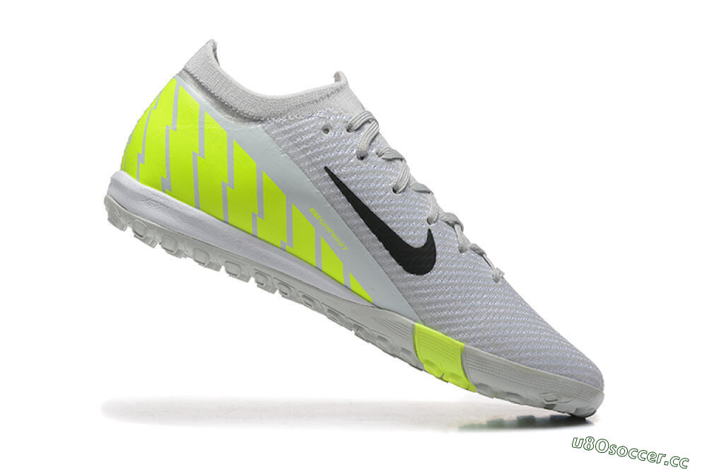 Men's Nike Air Zoom Mercurial Vapor 16 Elite TF Artificial Turf Low-Tops Football Shoes - Grey/Yellow/Silver 7