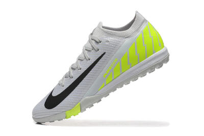 Men's Nike Air Zoom Mercurial Vapor 16 Elite TF Artificial Turf Low-Tops Football Shoes - Grey/Yellow/Silver