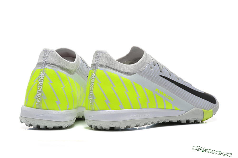 Men's Nike Air Zoom Mercurial Vapor 16 Elite TF Artificial Turf Low-Tops Football Shoes - Grey/Yellow/Silver 9
