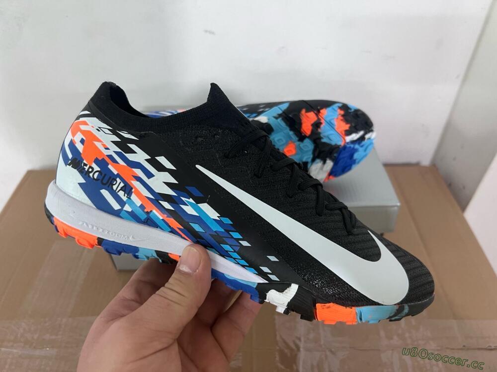 Unisex Nike Air Zoom Mercurial Vapor 16 Elite TF Artificial Turf Low-Tops Football Shoes - Black/Blue/Orange