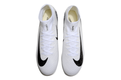Unisex Nike Air Zoom Mercurial Superfly 10 Elite FG Firm Ground High-Tops Football Boots - White/Black/Blue