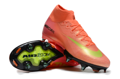Men's Nike Air Zoom Mercurial Superfly 10 Elite SG Soft Ground High-Tops Football Boots - Red/Yellow/Black