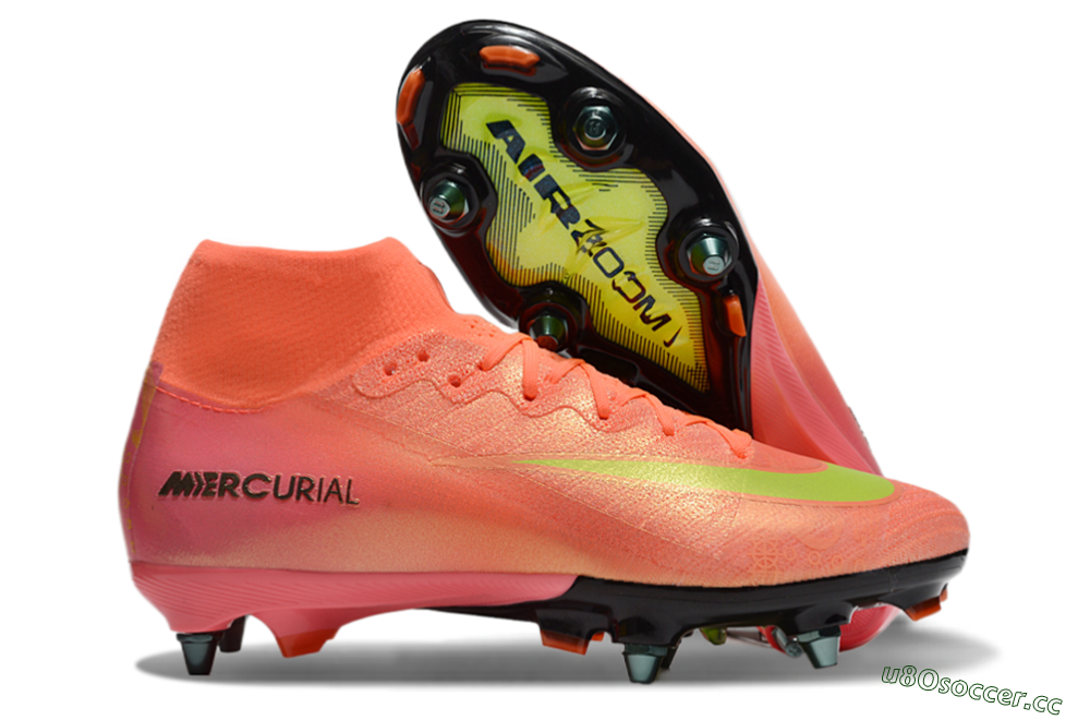 Men's Nike Air Zoom Mercurial Superfly 10 Elite SG Soft Ground High-Tops Football Boots - Red/Yellow/Black 2