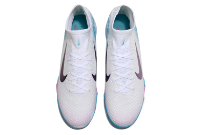 Unisex Nike Air Zoom Mercurial Superfly 10 Elite TF Artificial Turf High-Tops Football Shoes - White/Purple/Blue