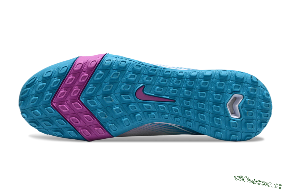 Unisex Nike Air Zoom Mercurial Superfly 10 Elite TF Artificial Turf High-Tops Football Shoes - White/Purple/Blue 6