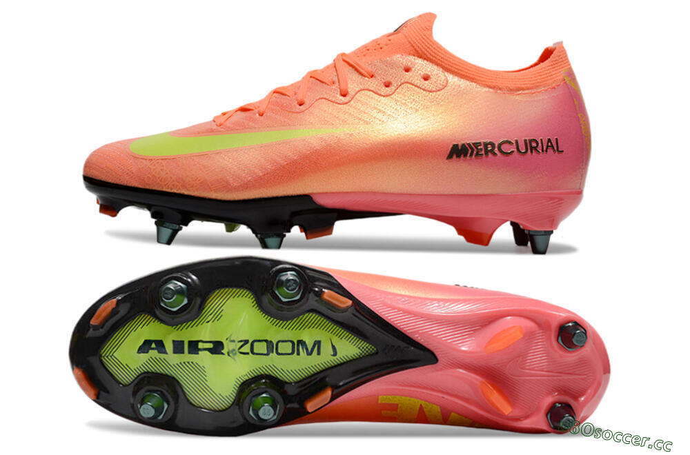Men's Nike Air Zoom Mercurial Vapor 16 Elite SG Soft Ground Low-Tops Football Boots - Red/Yellow/Black 1