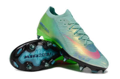 Men's Nike Air Zoom Mercurial Vapor 16 Elite SG Soft Ground Low-Tops Football Boots - Jade/Pink/Blue