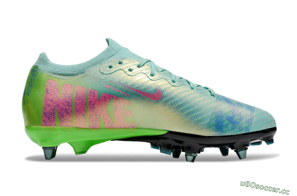 Men's Nike Air Zoom Mercurial Vapor 16 Elite SG Soft Ground Low-Tops Football Boots - Jade/Pink/Blue 7