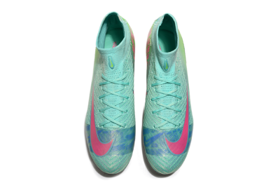 Men's Nike Air Zoom Mercurial Superfly 10 Elite SG Soft Ground High-Tops Football Boots - Jade/Pink/Blue