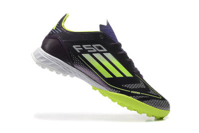 Unisex Adidas F50 Pro TF Artificial Turf Low-Tops Football Shoes - Purple/Yellow/White