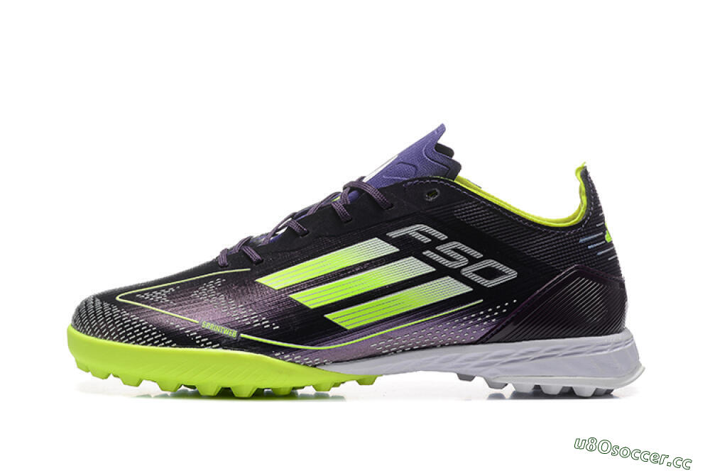 Unisex Adidas F50 Pro TF Artificial Turf Low-Tops Football Shoes - Purple/Yellow/White 0