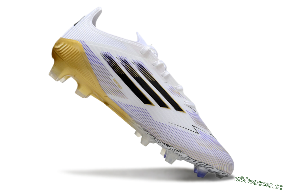 Men's Adidas F50 Elite FG Firm Ground Low-Tops Football Boots - White/Black/Yellow 4