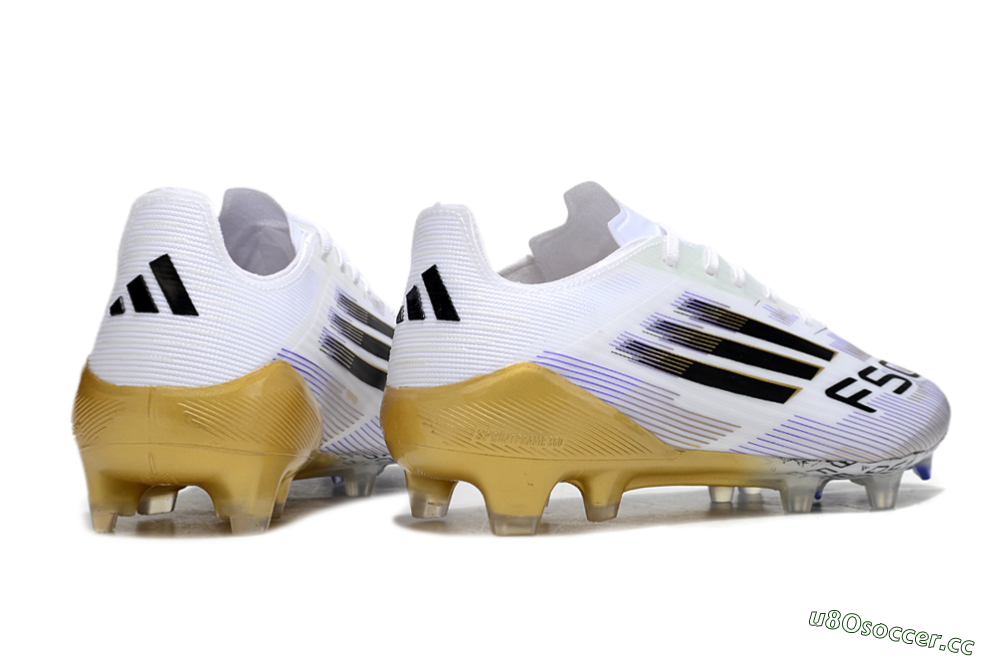 Men's Adidas F50 Elite FG Firm Ground Low-Tops Football Boots - White/Black/Yellow 6