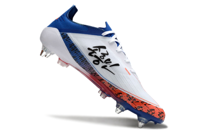 Men's Adidas F50 Elite SG Soft Ground Low-Tops Football Boots - White/Black/Red/Blue