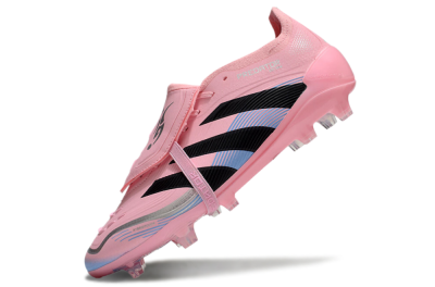 Unisex Adidas Predator Elite 25 Foldover Tongue FG Firm Ground Low-Tops Football Boots - Pink/Black/Blue