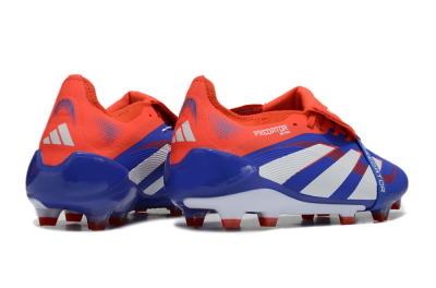 Unisex Adidas Predator Elite 25 Foldover Tongue FG Firm Ground Low-Tops Football Boots - Blue/White/Red