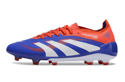 Unisex Adidas Predator 25 Elite FG Firm Ground Low-Tops Football Boots - Blue/White/Red