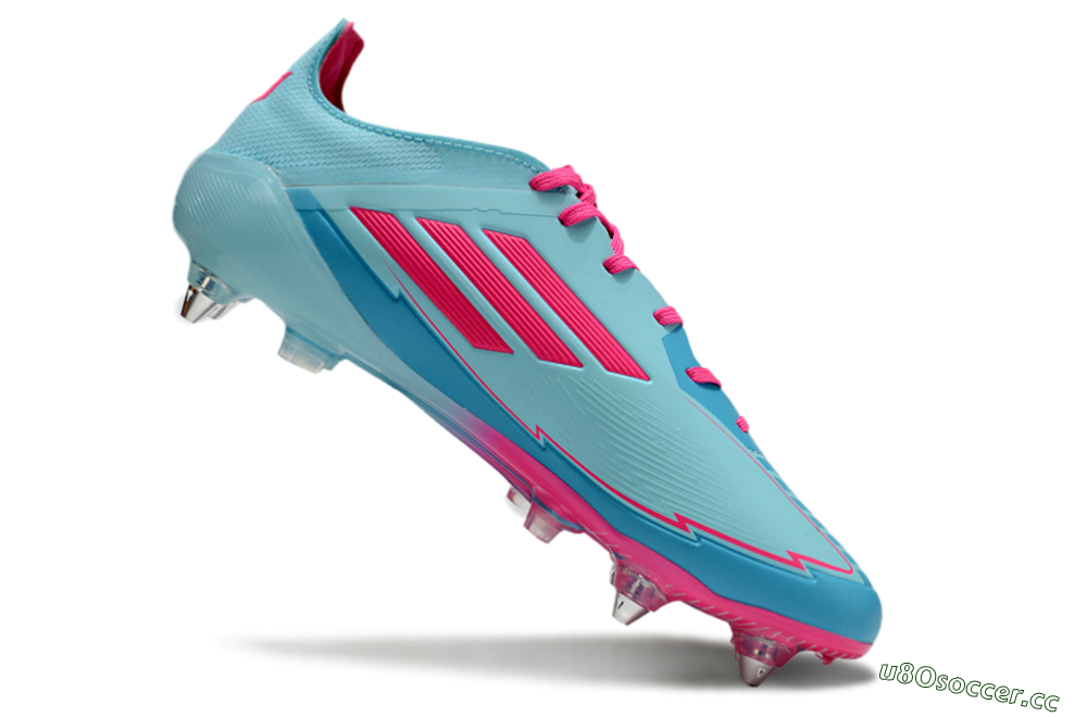 Men's Messi x Adidas F50 Elite SG Soft Ground Low-Tops Football Boots - Jade/Blue/Red 4