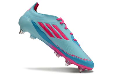 Men's Messi x Adidas F50 Elite SG Soft Ground Low-Tops Football Boots - Jade/Blue/Red
