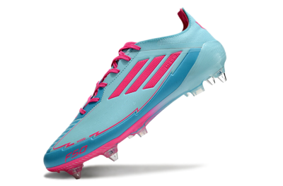 Men's Messi x Adidas F50 Elite SG Soft Ground Low-Tops Football Boots - Jade/Blue/Red