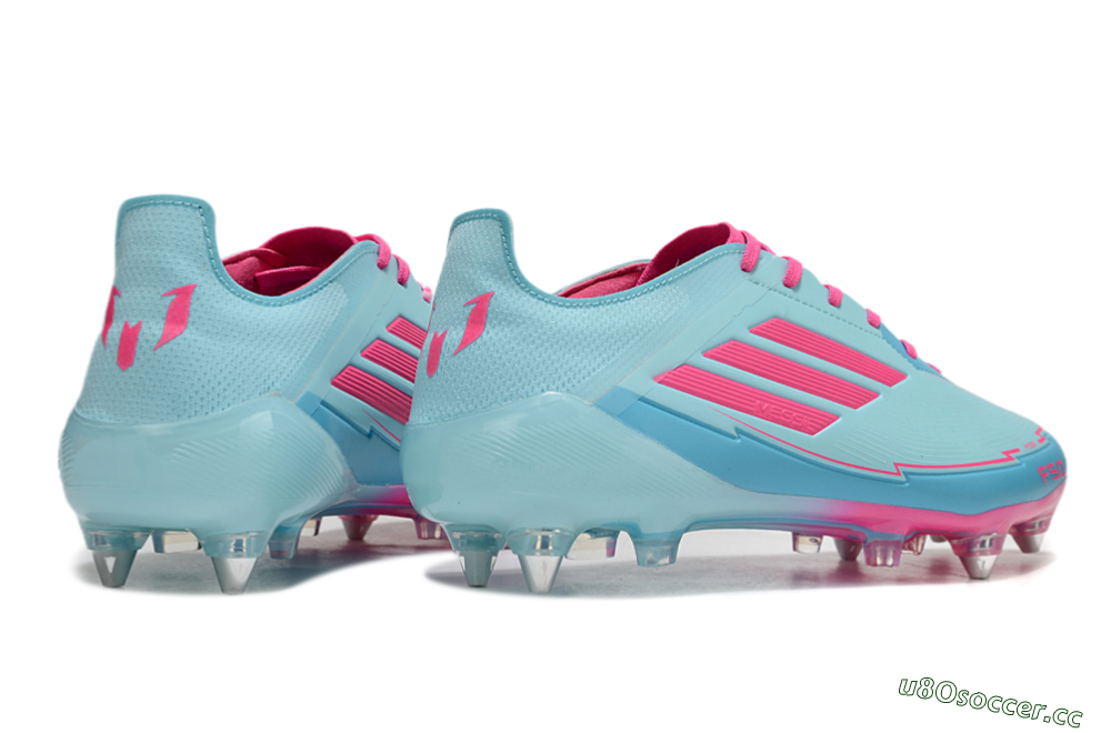 Men's Messi x Adidas F50 Elite SG Soft Ground Low-Tops Football Boots - Jade/Blue/Red 6