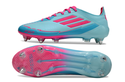 Men's Messi x Adidas F50 Elite SG Soft Ground Low-Tops Football Boots - Jade/Blue/Red