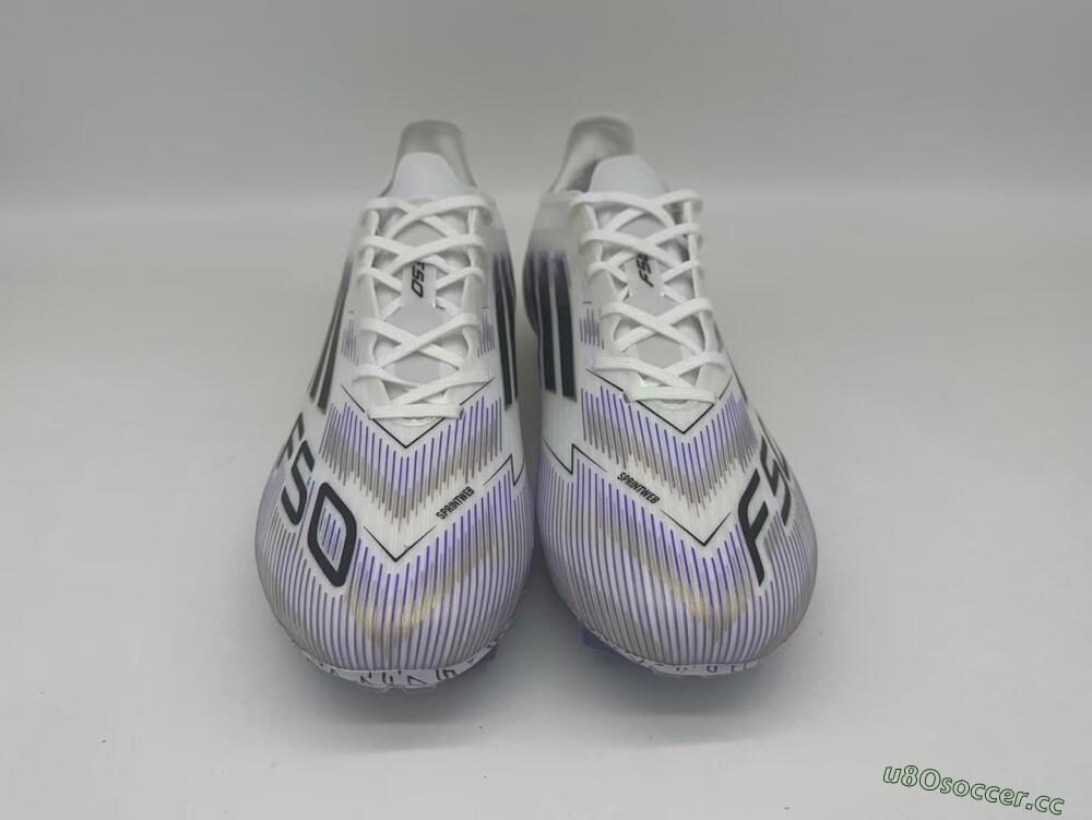 Men's Adidas F50 Elite FG Firm Ground Low-Tops Football Boots - White/Black/Yellow
