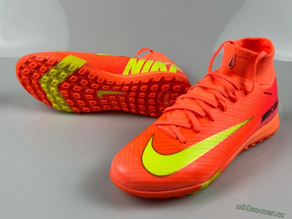 Unisex Nike Air Zoom Mercurial Superfly 10 Elite TF Artificial Turf High-Tops Football Shoes - Red/Yellow/White