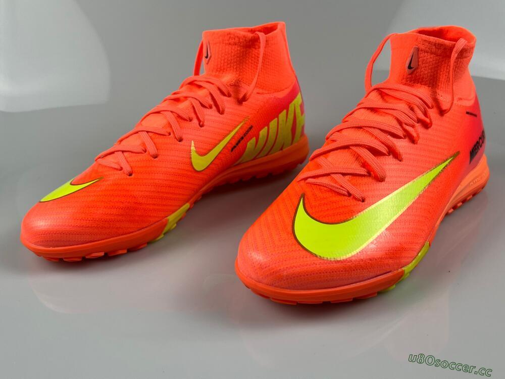 Unisex Nike Air Zoom Mercurial Superfly 10 Elite TF Artificial Turf High-Tops Football Shoes - Red/Yellow/White