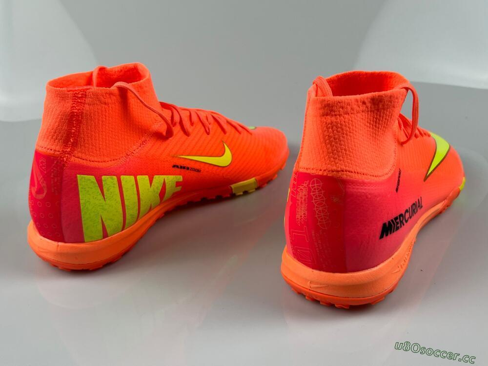 Unisex Nike Air Zoom Mercurial Superfly 10 Elite TF Artificial Turf High-Tops Football Shoes - Red/Yellow/White