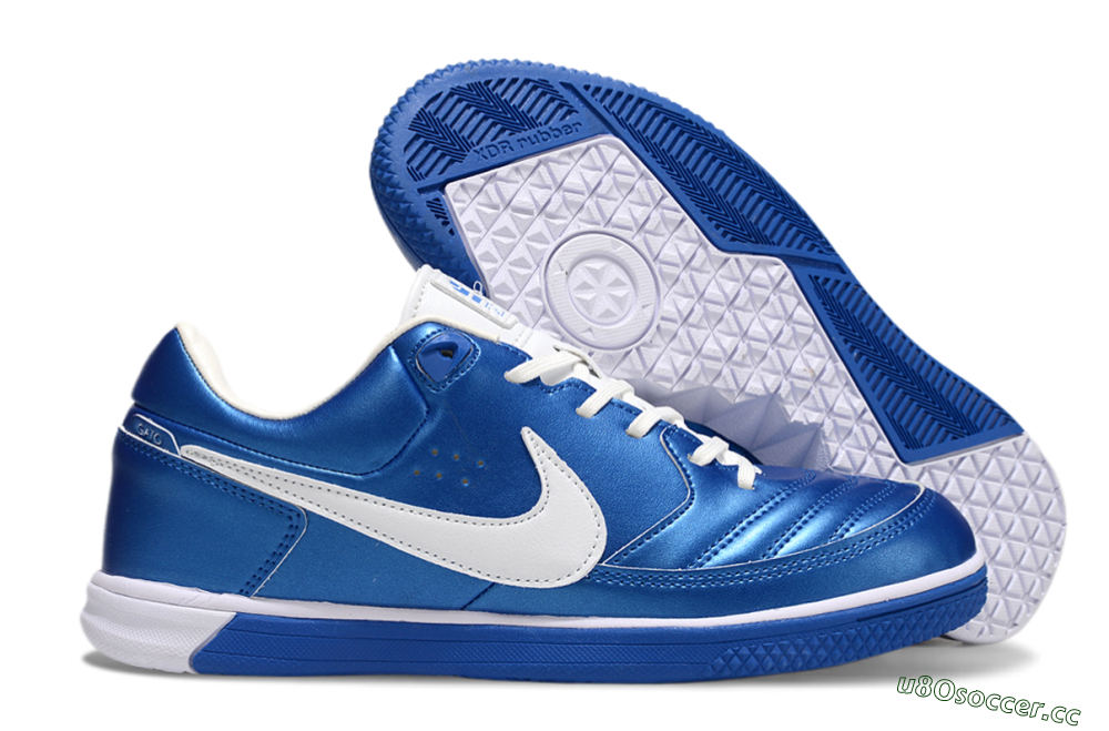 Men's Nike Gota 2 IC Indoor & Futsal Low-Tops Football Shoes - Blue/White 2