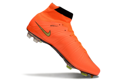 Men's Nike Mercurial Superfly 4 CR7 FG Firm Ground High-Tops Football Boots - Orange/Yellow/Black