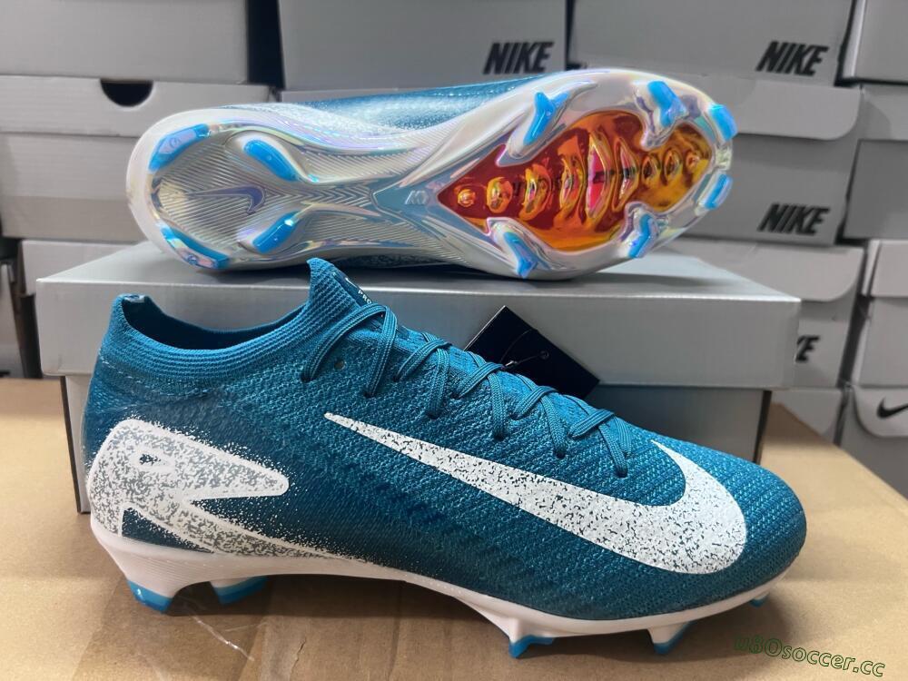 Unisex Nike Air Zoom Mercurial Vapor 16 Elite FG Firm Ground Low-Tops Football Boots - Blue/White/Gold