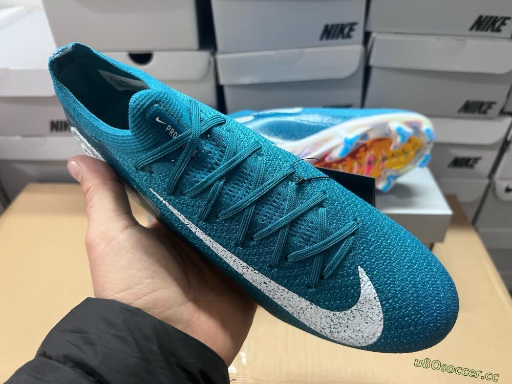 Unisex Nike Air Zoom Mercurial Vapor 16 Elite FG Firm Ground Low-Tops Football Boots - Blue/White/Gold