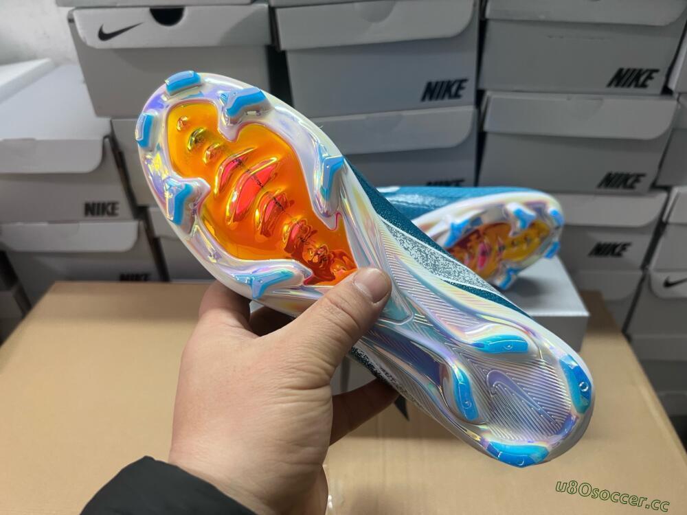 Unisex Nike Air Zoom Mercurial Vapor 16 Elite FG Firm Ground Low-Tops Football Boots - Blue/White/Gold