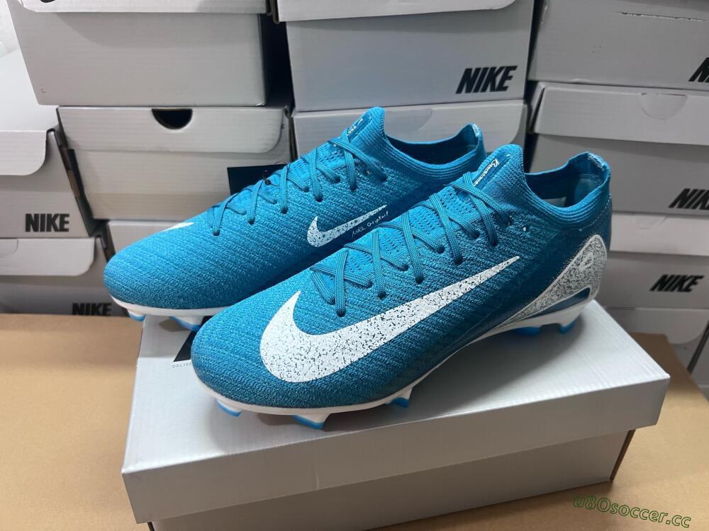 Unisex Nike Air Zoom Mercurial Vapor 16 Elite FG Firm Ground Low-Tops Football Boots - Blue/White/Gold