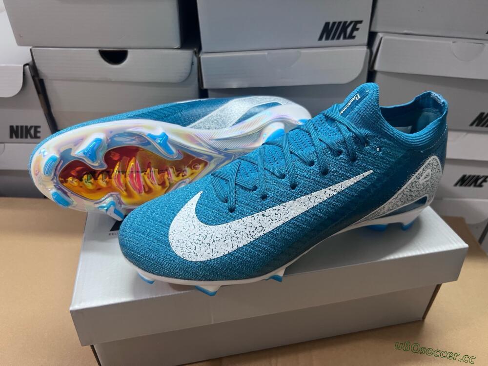 Unisex Nike Air Zoom Mercurial Vapor 16 Elite FG Firm Ground Low-Tops Football Boots - Blue/White/Gold
