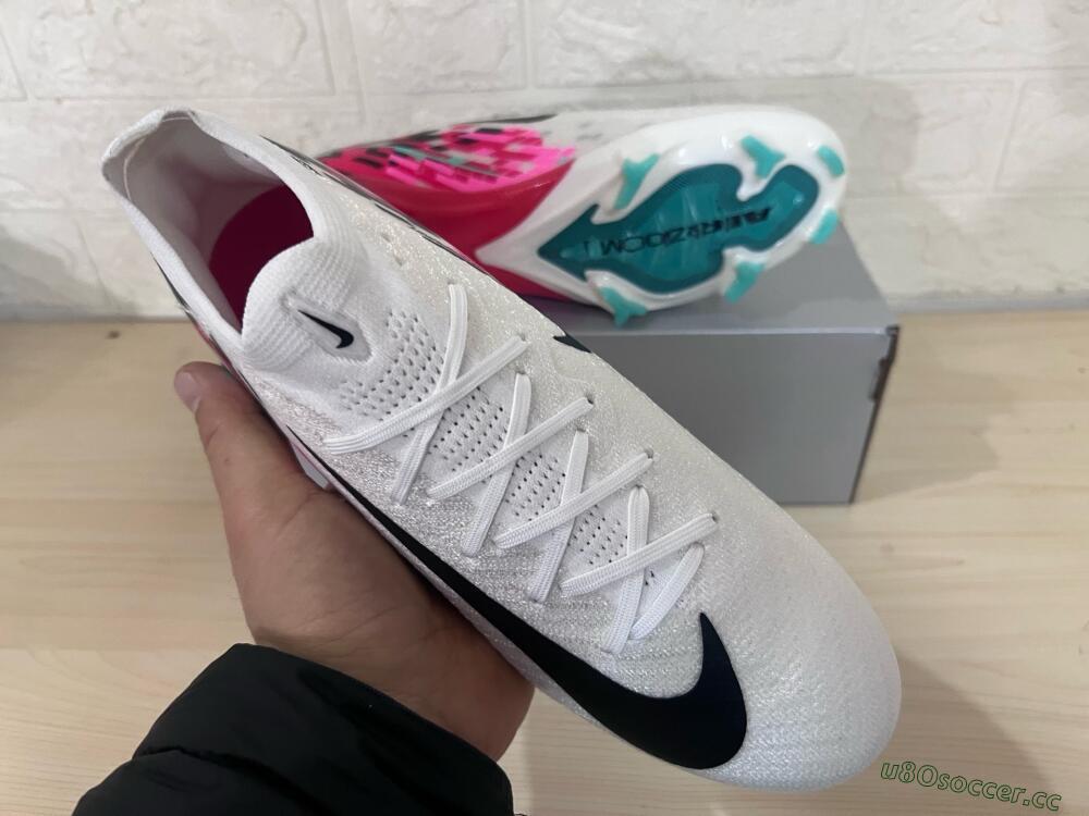 Unisex Nike Air Zoom Mercurial Vapor 16 Elite FG Firm Ground Low-Tops Football Boots - White/Black/Red