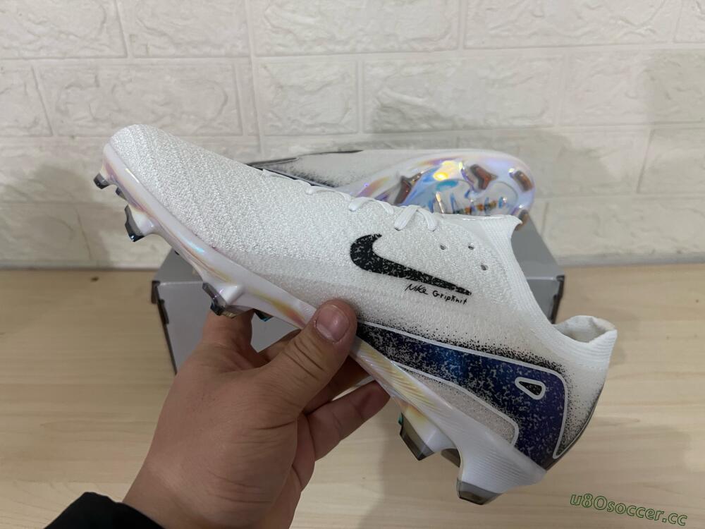 Men's Nike Air Zoom Mercurial Vapor 16 Elite FG Firm Ground Low-Tops Football Boots - White/Black/Blue/Gold