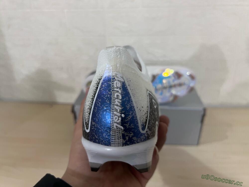 Men's Nike Air Zoom Mercurial Vapor 16 Elite FG Firm Ground Low-Tops Football Boots - White/Black/Blue/Gold