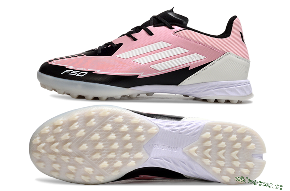 Men's Adidas F50 Pro TF Artificial Turf Low-Tops Football Shoes - Pink/Black/White 1