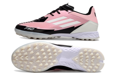 Men's Adidas F50 Pro TF Artificial Turf Low-Tops Football Shoes - Pink/Black/White
