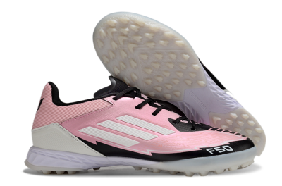 Men's Adidas F50 Pro TF Artificial Turf Low-Tops Football Shoes - Pink/Black/White