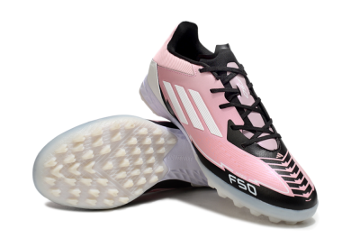 Men's Adidas F50 Pro TF Artificial Turf Low-Tops Football Shoes - Pink/Black/White